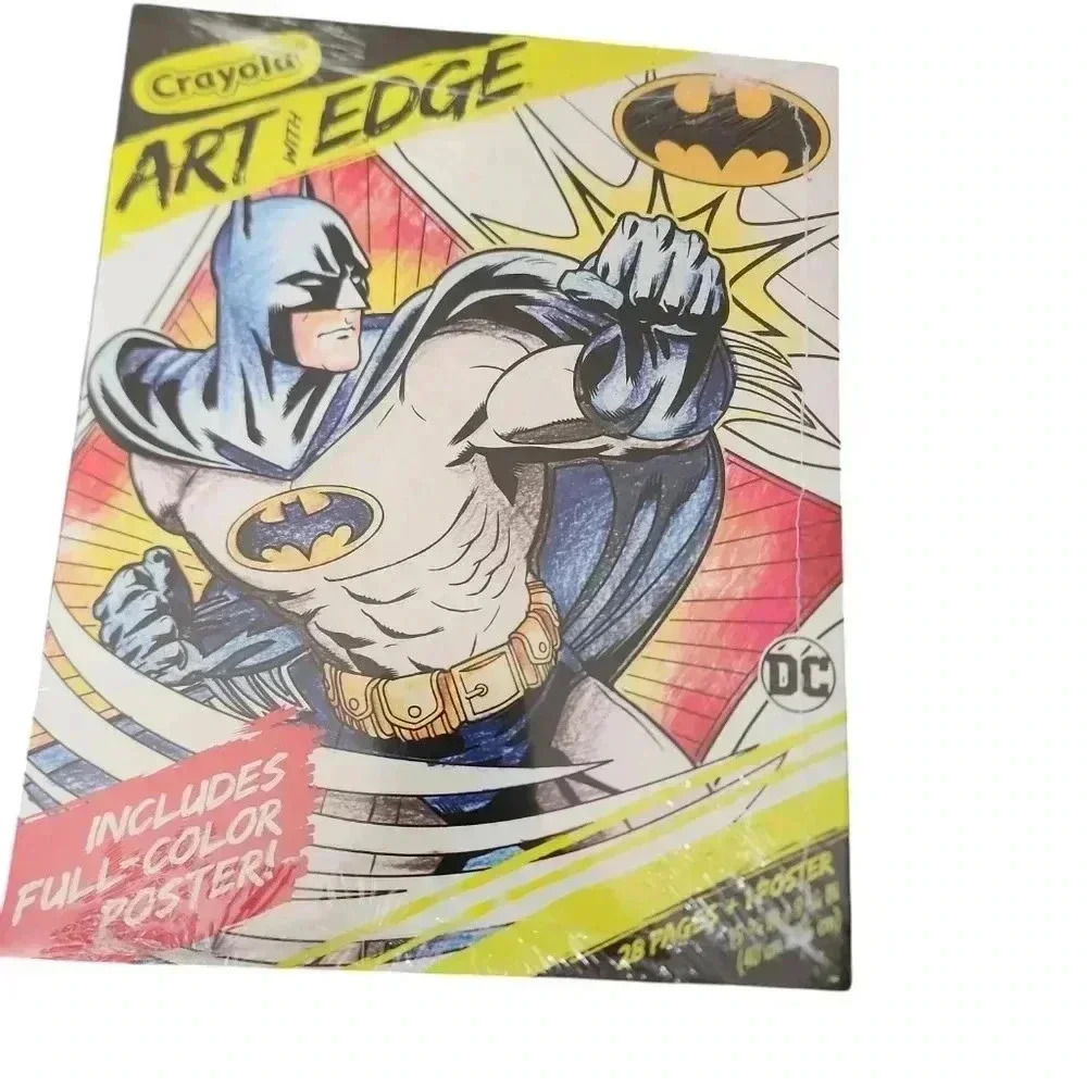 Crayola Batman Coloring Book Pages, 28 Pages, 1 Poster, Gift for Teens